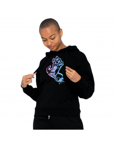 Santa Cruz Felpa Outline Fade Hand Hood Black