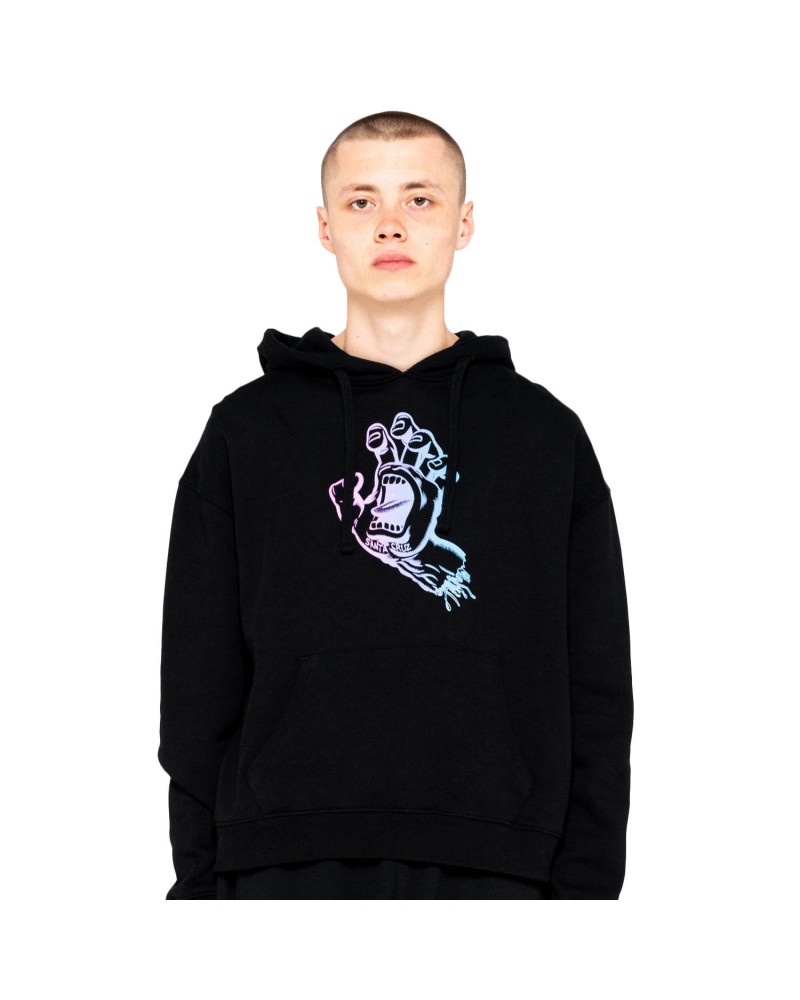 Santa Cruz Felpa Outline Fade Hand Hood Black