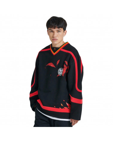 Dolly Noire Felpa Vento del Nord Hockey Crewneck Over Black