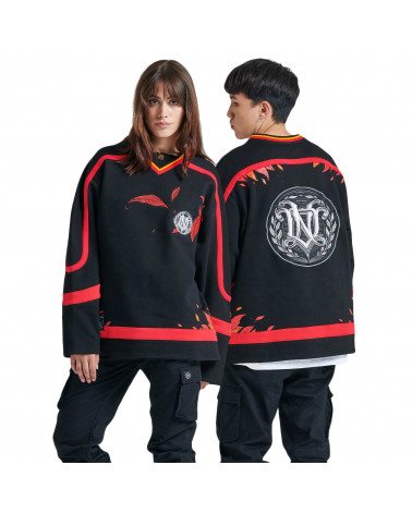 Dolly Noire Felpa Vento del Nord Hockey Crewneck Over Black