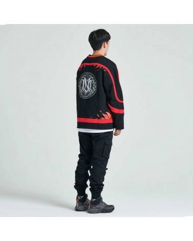 Dolly Noire Felpa Vento del Nord Hockey Crewneck Over Black