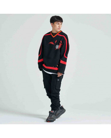 Dolly Noire Felpa Vento del Nord Hockey Crewneck Over Black