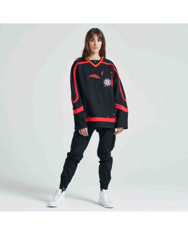 Dolly Noire Felpa Vento del Nord Hockey Crewneck Over Black