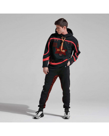 Dolly Noire Felpa GOAT Hockey Hoodie Sport Oversize Red