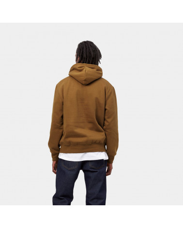 Carhartt Wip Felpa Hooded Carhartt Sweatshirt Hamilton Brown/Black