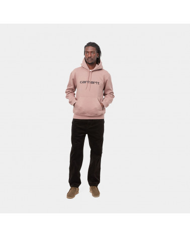 Carhartt Wip Felpa Hooded Carhartt Sweatshirt Earthy Pink/Black