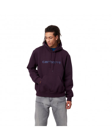 Carhartt Wip Felpa Hooded Carhartt Sweatshirt Dark Iris/Cold Viola