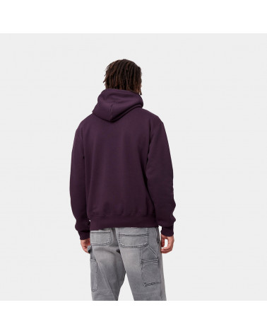 Carhartt Wip Felpa Hooded Carhartt Sweatshirt Dark Iris/Cold Viola