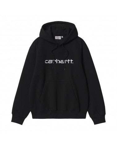 Carhartt Wip Hooded Carhartt Sweatshirt Black/White