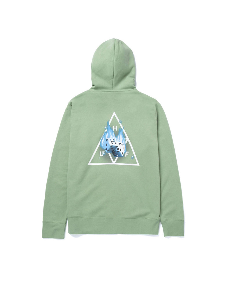 HUF Felpa Hot Dice TT PO Hoodie Basil