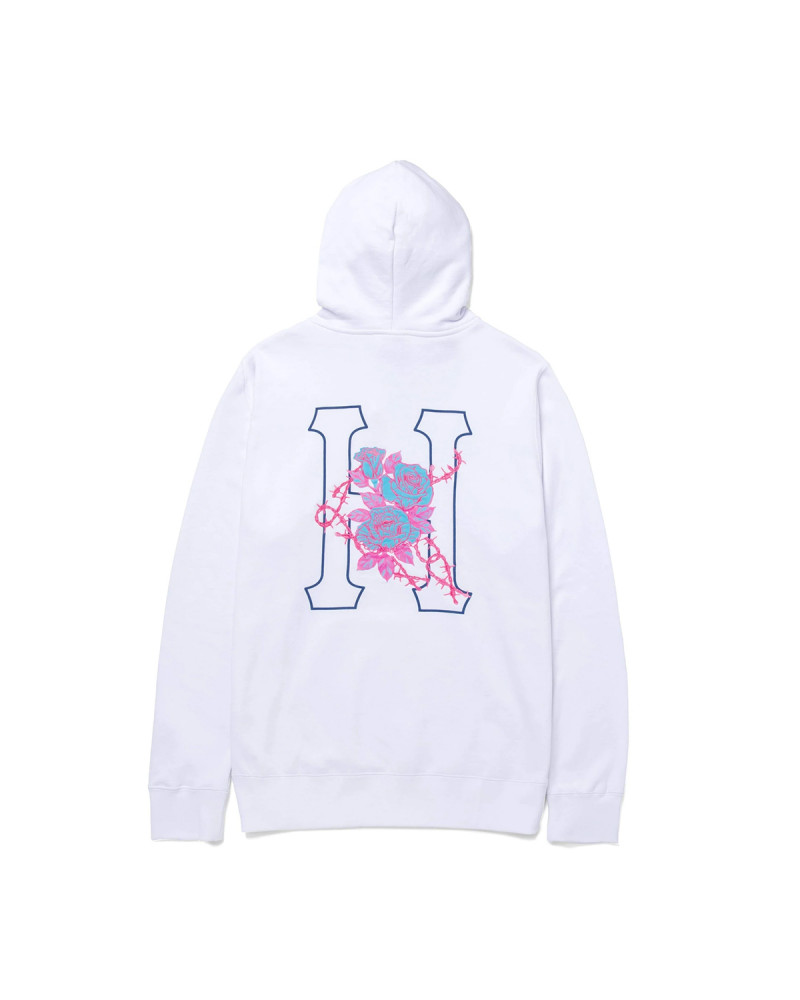 HUF Barb Wire Blassic H PO Hoodie White