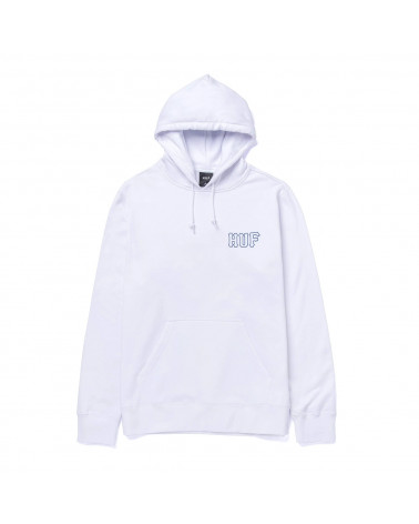 HUF Felpa Barb Wire Blassic H PO Hoodie White