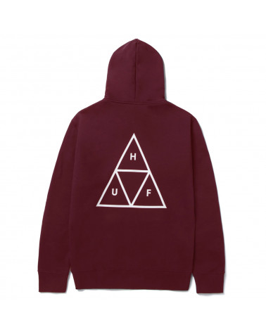 HUF Felpa Essentials Triple Triangle PO Hoodie Bloodstone