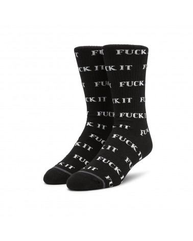 HUF Calze Fuck It Sock Black