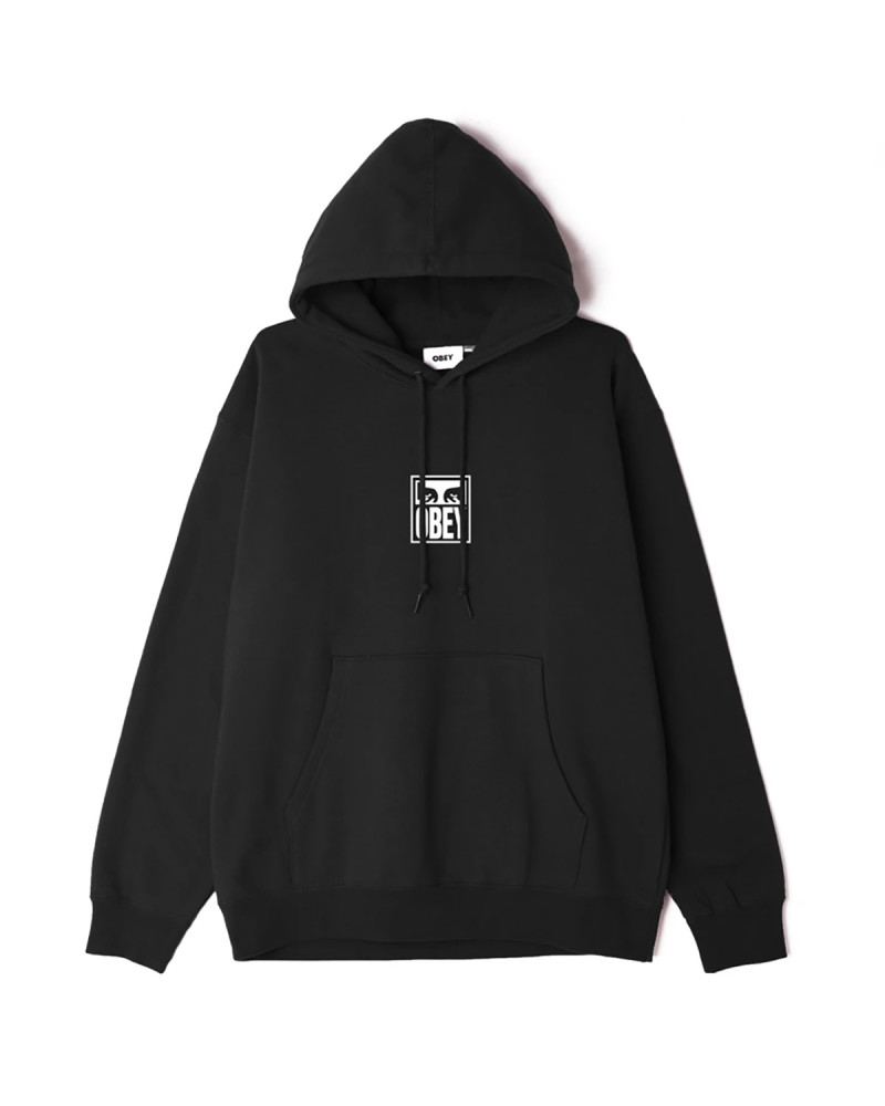 Obey Sweatshirt Eyes Icon 3 Premium Pullover Hood Black