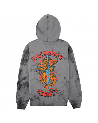 Doomsday Felpa Dragon Hoodie Black/Tiedye