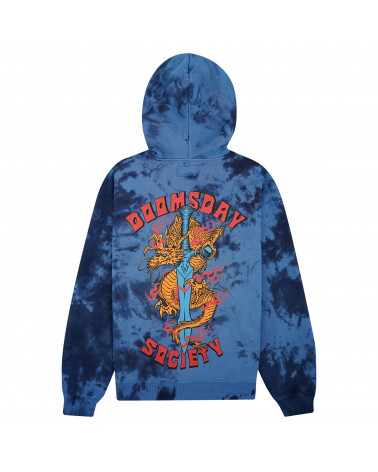 Doomsday Dragon Hoodie Blue/Tiedye