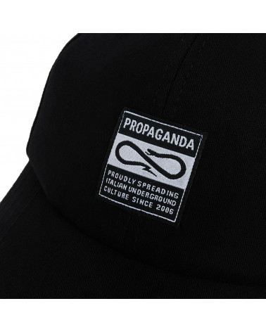 Propaganda Cappello Label Cap Black
