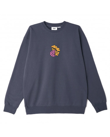 Obey Sweatshirt All In Box Fit Premium Crew Fleece French Navy