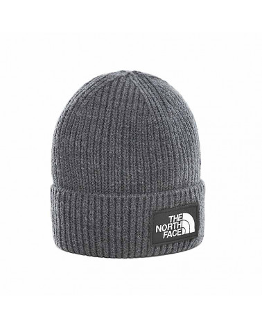 The North Face Cappello Logo Box Cuff Beanie Medium Grey Heather