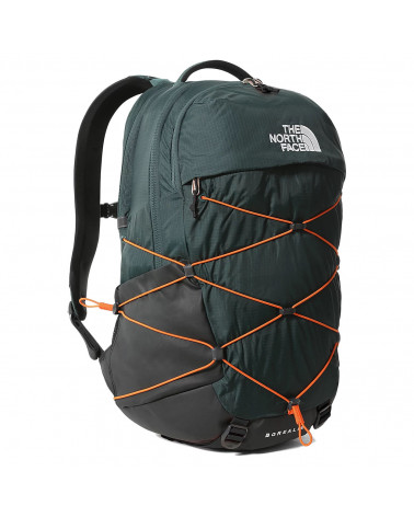 The Nort Face Backpack Borealis Dark Sage Green/Red Orange