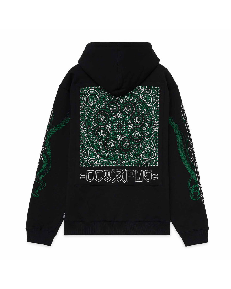 Octopus Felpa Bandana Logo Hoodie Black
