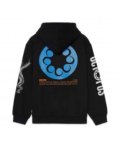 Octopus Felpa Logo Hoodie Black