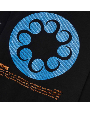 Octopus Sweatshirt Logo Hoodie Black