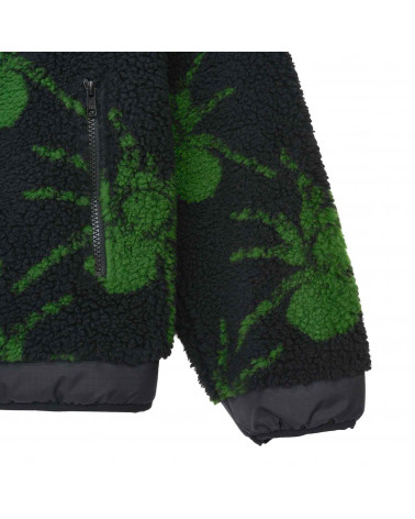 Iuter Giacca Spider Fur Zip Hoodie Black