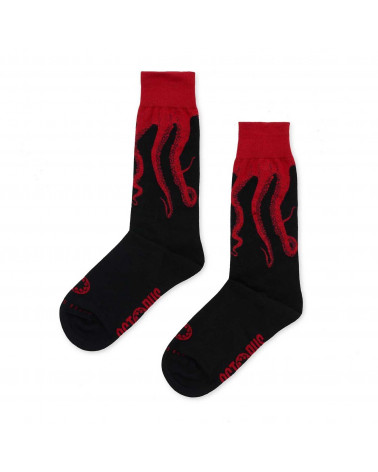 Octopus Socks Original Black/Red