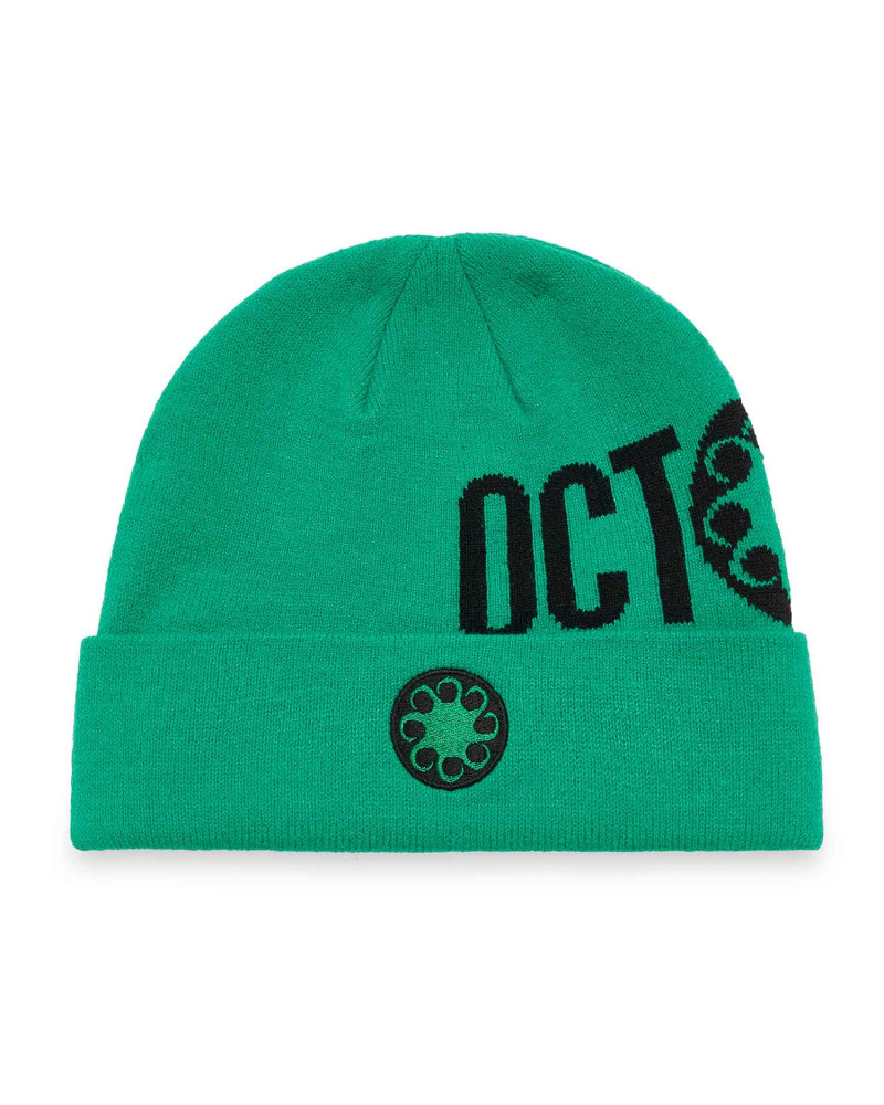 Octopus Logo Fold Beanie Green
