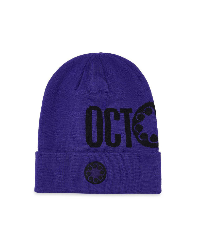 Octopus Logo Fold Beanie Purple