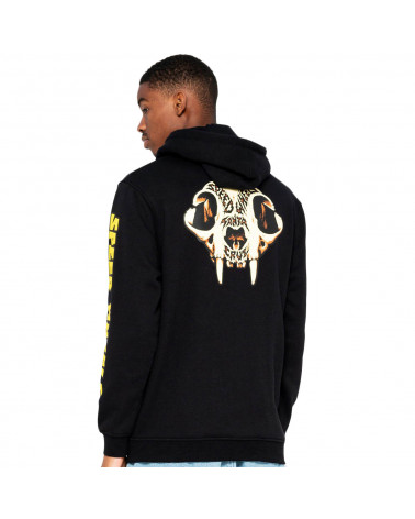 Santa Cruz Felpa SW Skull Zip Hoodie Black