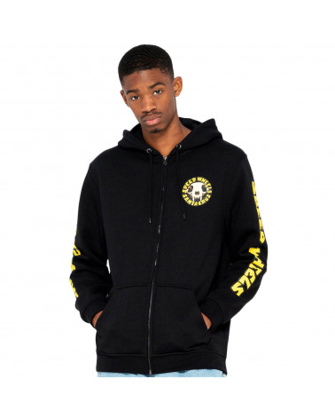 Santa Cruz Felpa SW Skull Zip Hoodie Black