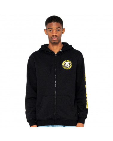 Santa Cruz Felpa SW Skull Zip Hoodie Black