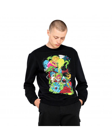 Santa Cruz Sweatshirt SW Logo Mash Crew Black
