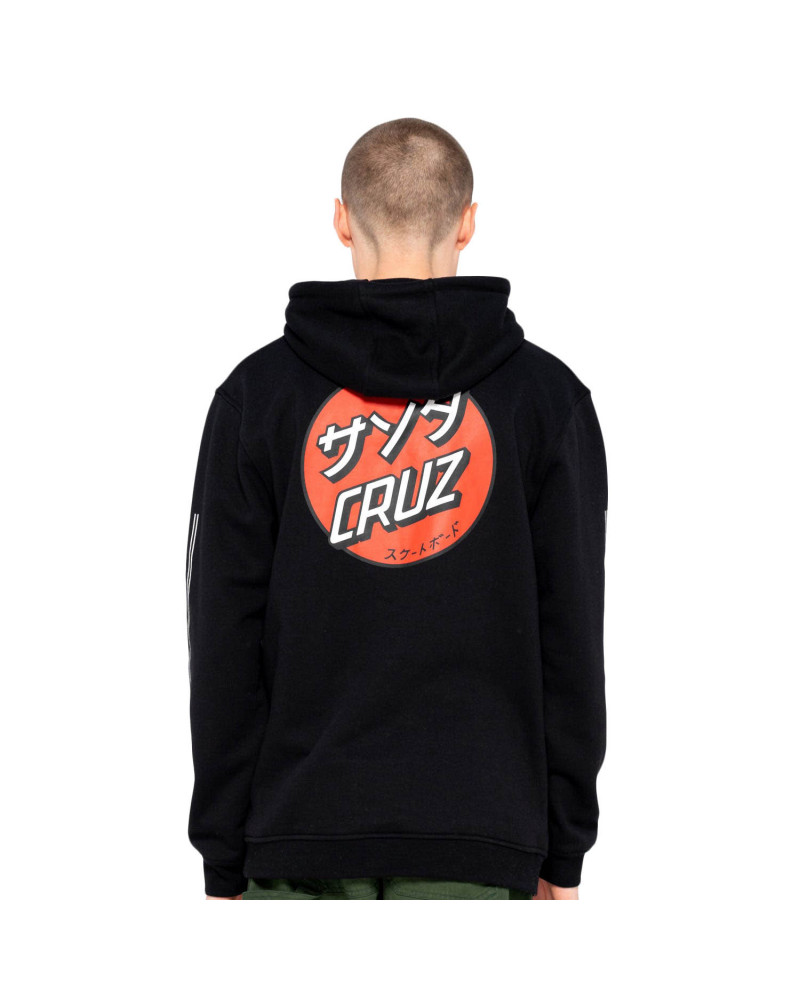 Santa Cruz Sweatshirt Mixed Up Dot Hood Black