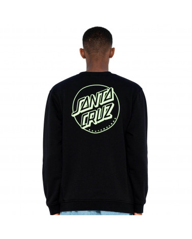 Santa Cruz Sweatshirt Opus Dot Stripe Crew Black
