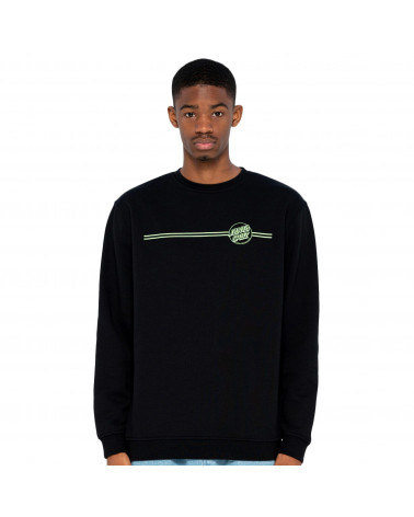 Santa Cruz Felpa Opus Dot Stripe Crew Black