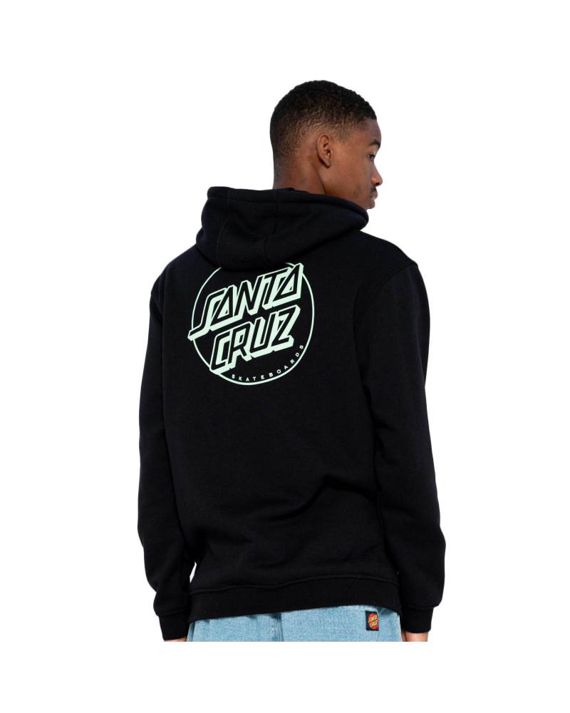 Santa Cruz Felpa Opus Dot Stripe Hood Black