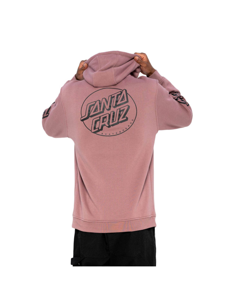 Santa Cruz Felpa Opus Dot Stripe Hood Washed Grape