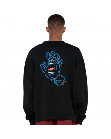 Santa Cruz Sweatshirt Void Hand Crew Black