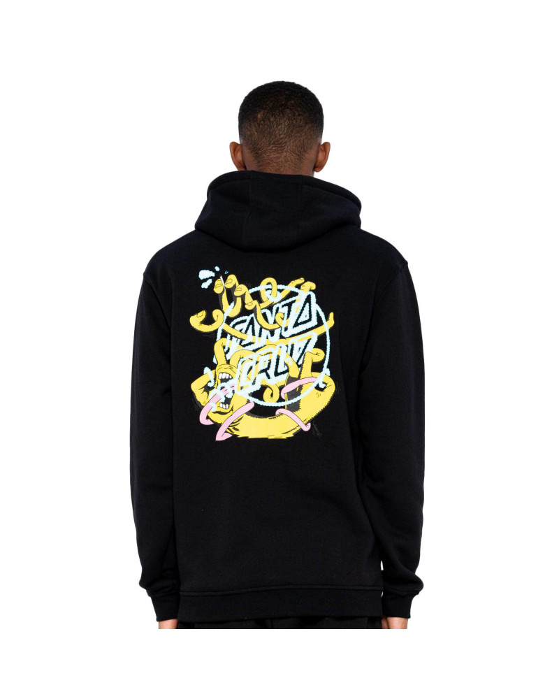 Santa Cruz Sweatshirt Ermsy Twisted Hand Hood Black