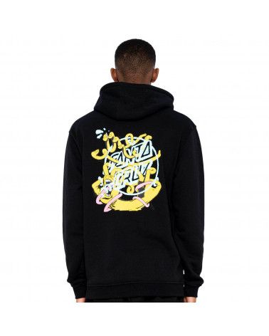 Santa Cruz Sweatshirt Ermsy Twisted Hand Hood Black