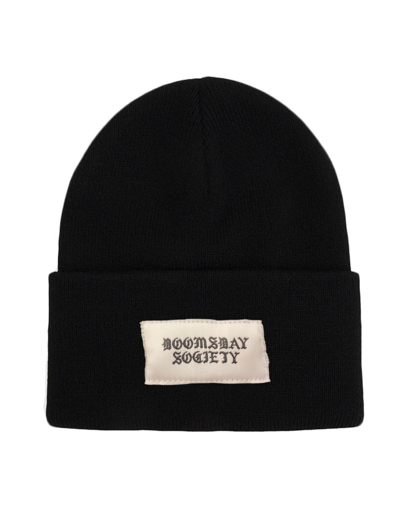 Doomsday Cappello Logo Tag Beanie Black