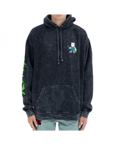 RIPNDIP Felpa Childs Play Hoodie Black Mineral Wash