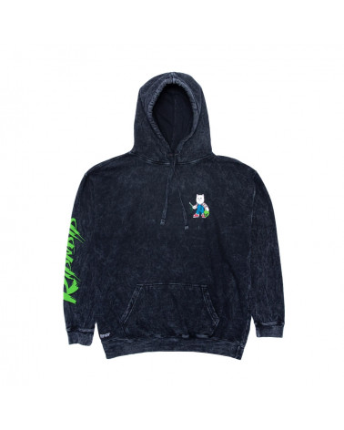 RIPNDIP Felpa Childs Play Hoodie Black Mineral Wash