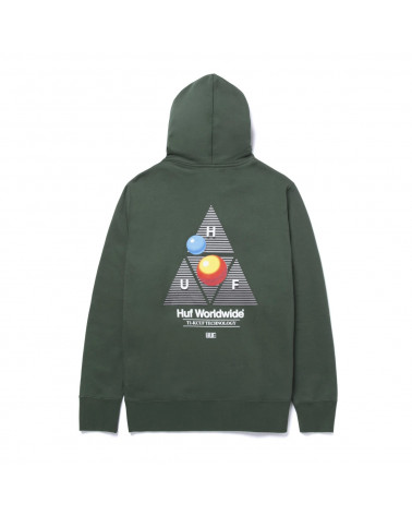 HUF Felpa Video Format TT PO Hoodie Dark Green