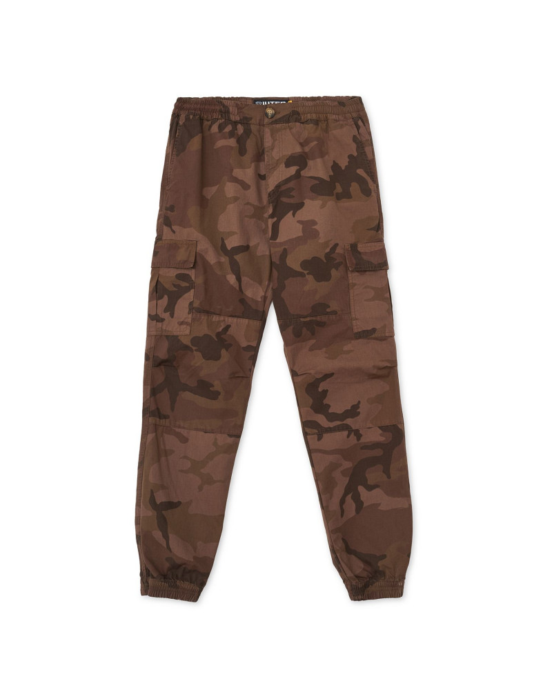 Iuter Pantaloni Cargo Camo Jogger Camo Marrone