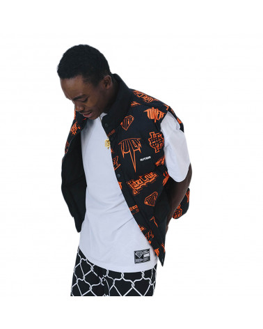 Iuter Smanicato Horns Allover Puff Vest Black